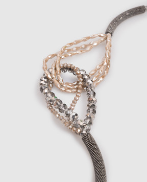 Peserico Necklace with beads and monil chain A35473C0CC610