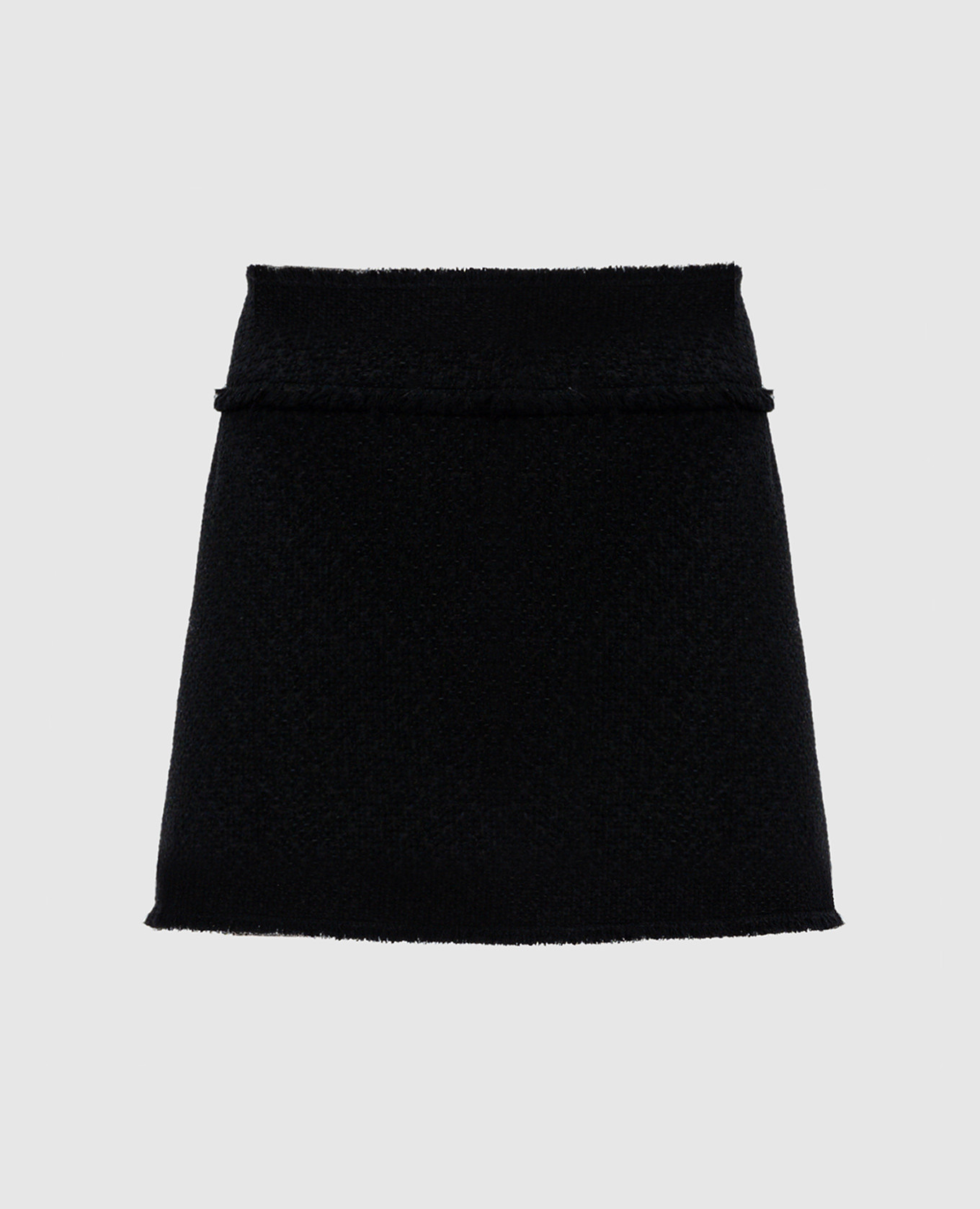 

Black tweed mini skirt with wool Dolce&Gabbana