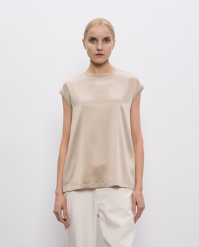 Brunello Cucinelli Beige silk top M0C59EH500