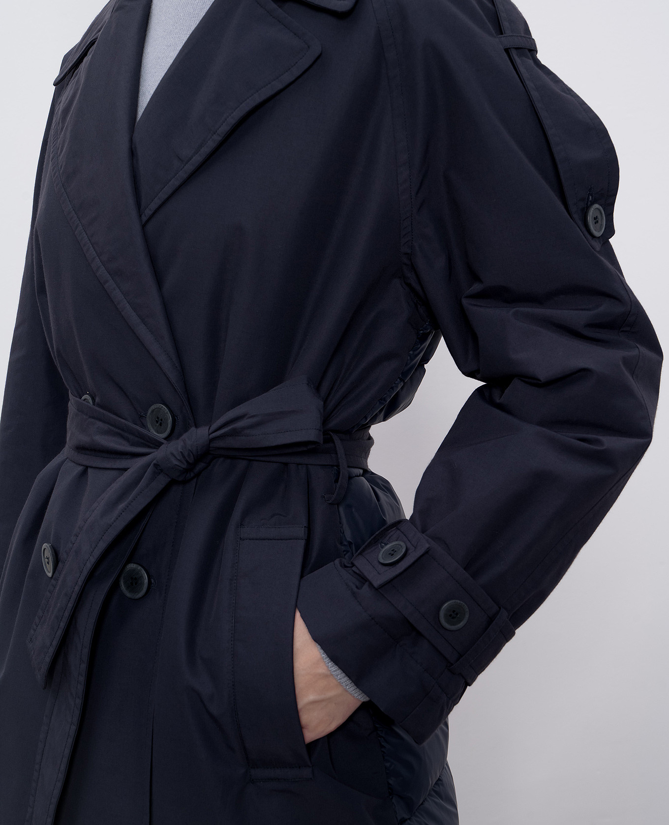 Blue double-breasted down jacket Peserico 5