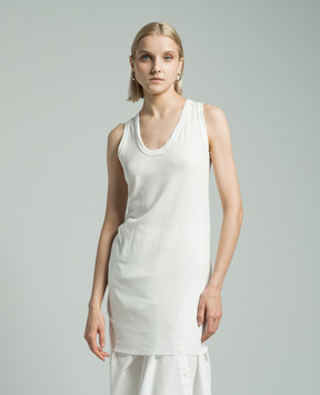 Marc Le Bihan White elongated asymmetrical top 2840