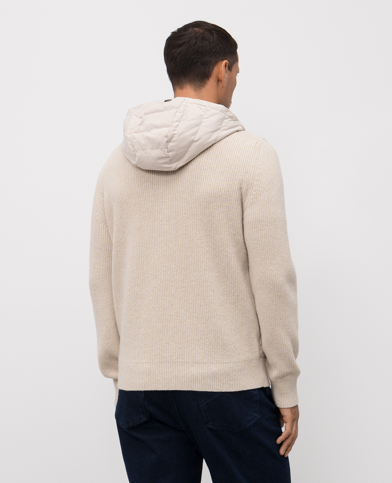 

Beige logo combination jacket Herno