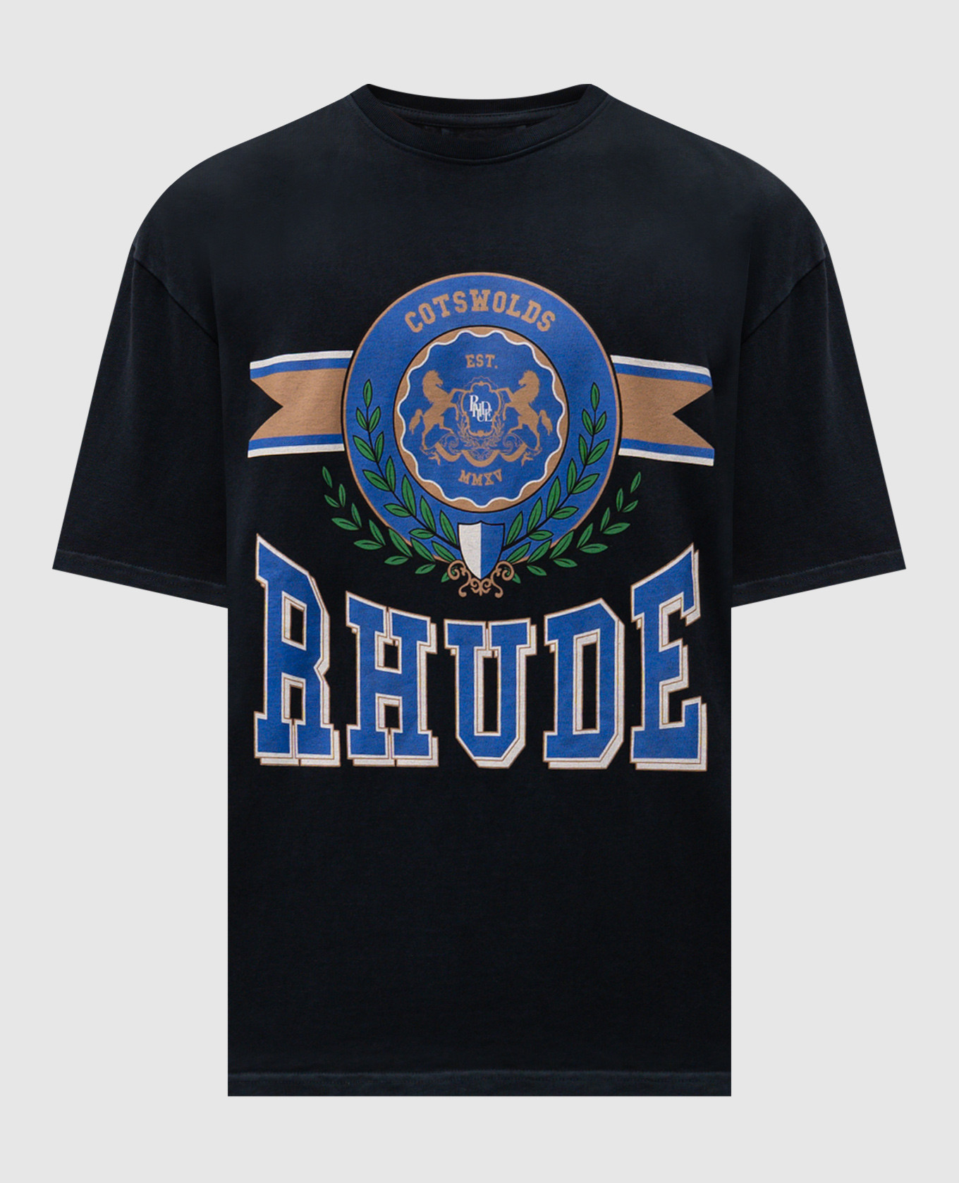 Black t-shirt with logo print Rhude
