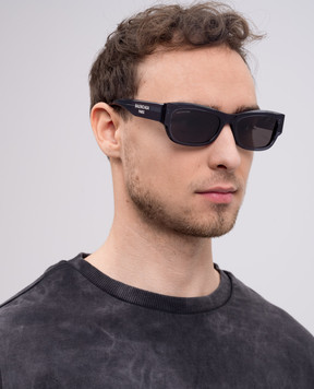 Balenciaga Blue sunglasses with contrast logo 812869T0039