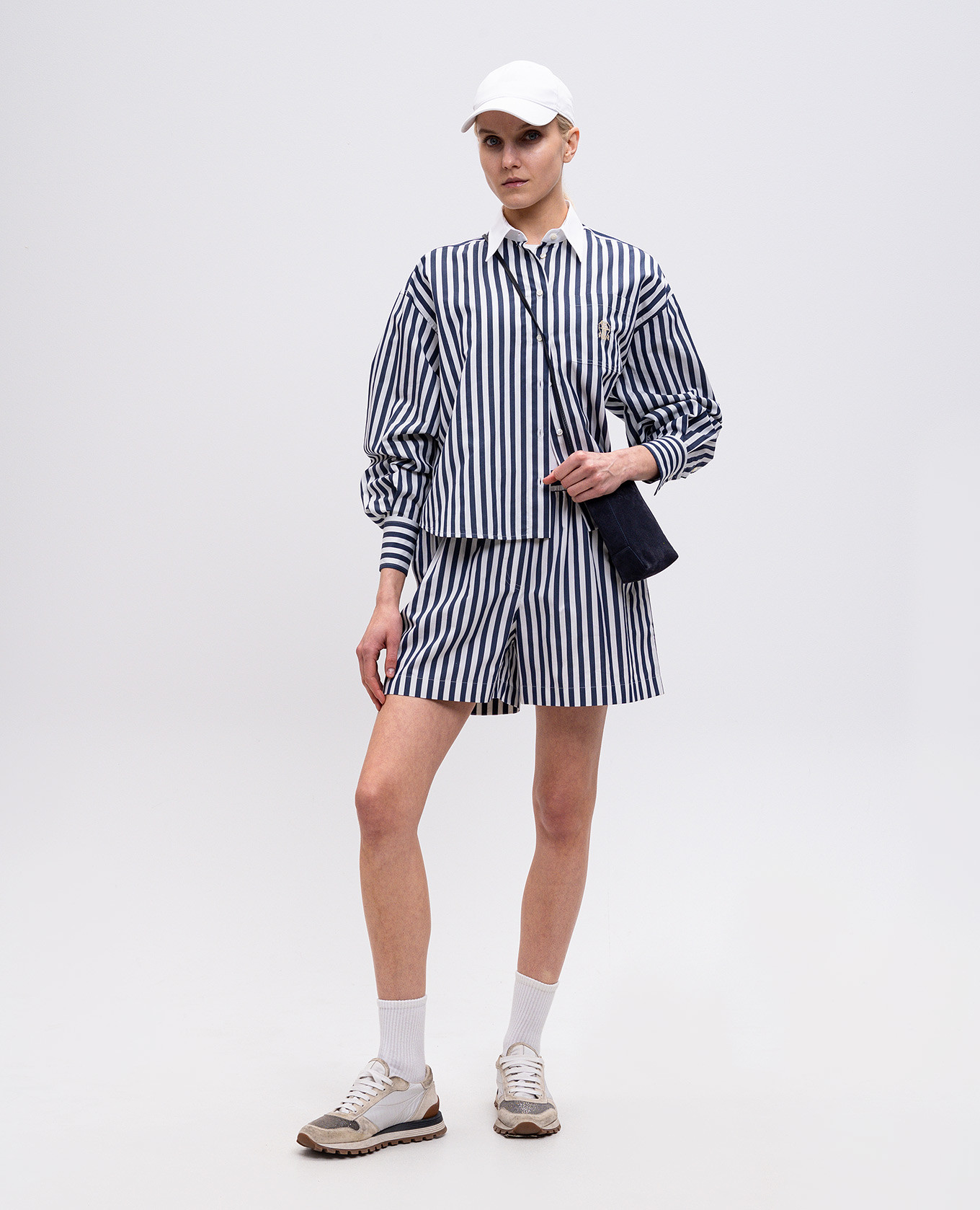 

Blue striped silk shirt Brunello Cucinelli
