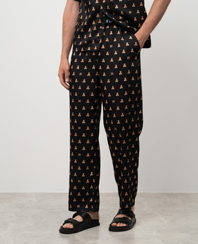 Palm Angels Bear In Mind black patterned pants PMCA111F24FAB003