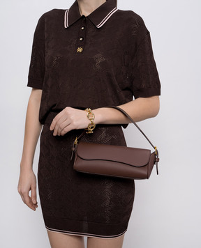 J&M DAVIDSON Bonny brown leather baguette bag LBNB0XXNGXX