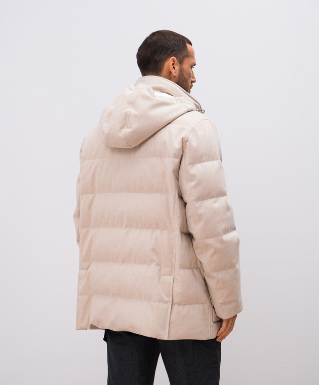 【送料&関税込】Brunello Cucinelli Beige Wool Down Jacket Brunello Cucinelli - Beige down jacket made of wool