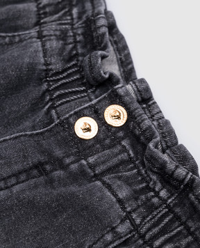 Versace Children's gray denim shorts 10185201A13202