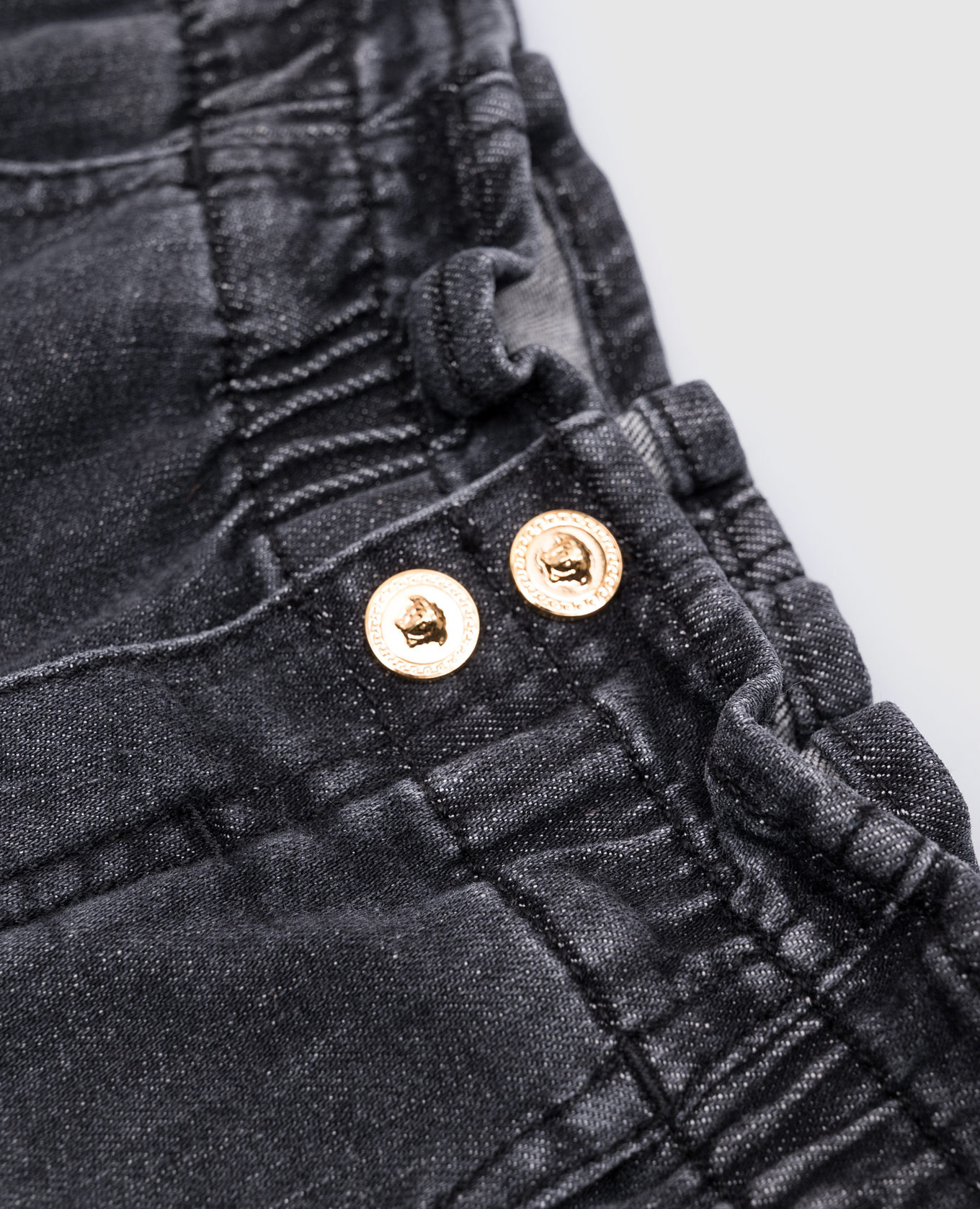 

Children's gray denim shorts Versace, Grey