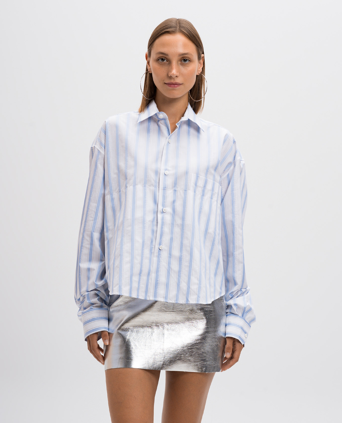

Blue striped shirt Vetements, Light blue