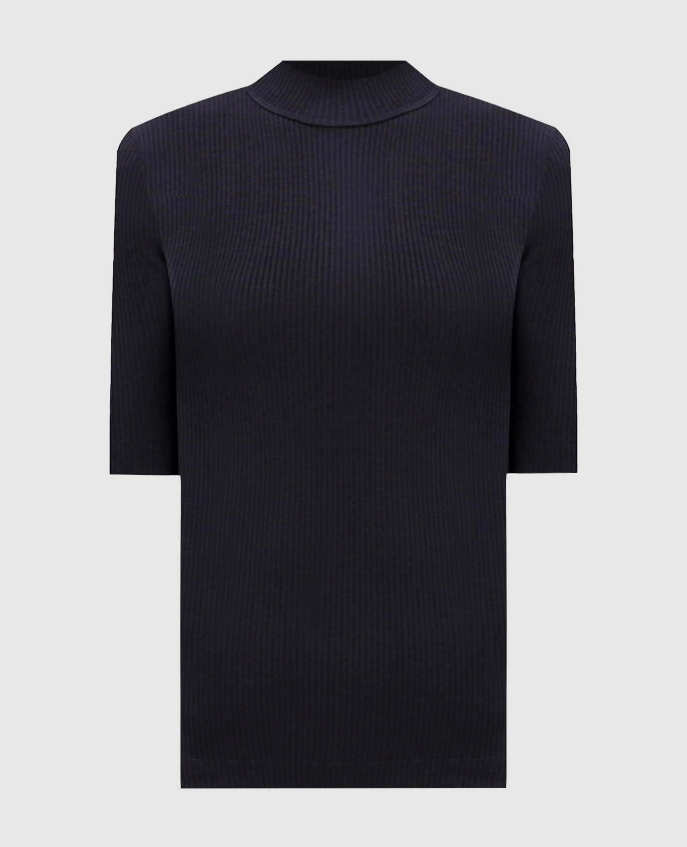

Blue ribbed wool top with monil chain Brunello Cucinelli