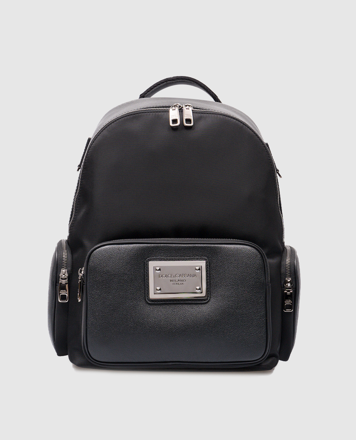 

Black backpack with logo patch Dolce&Gabbana