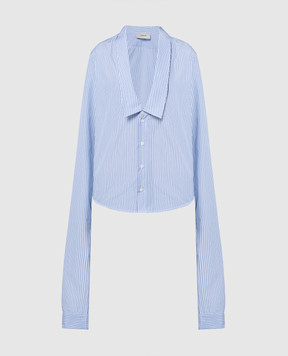 Coperni Blusa azul con mangas alargadas a rayas. COPCH35326