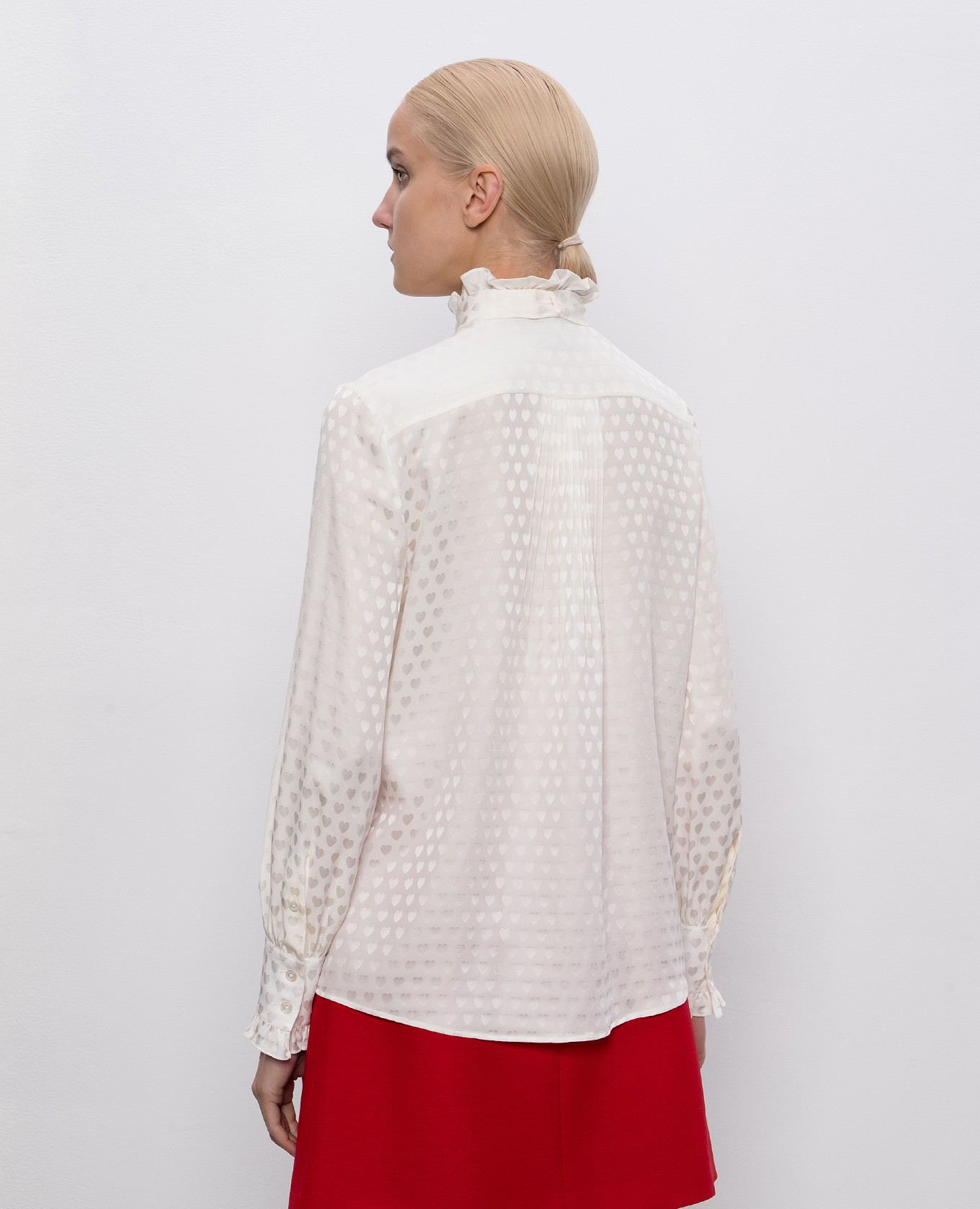White patterned silk blouse Valentino 4