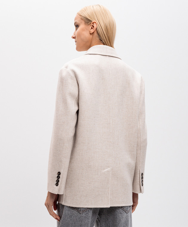 Brunello Cucinelli - Beige cashmere jacket with monil chain Brunello Cucinelli - Beige cashmere jacket with monil chain