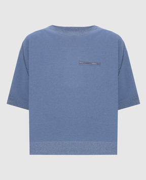 Peserico Blue cashmere jumper A99288F12K9010B