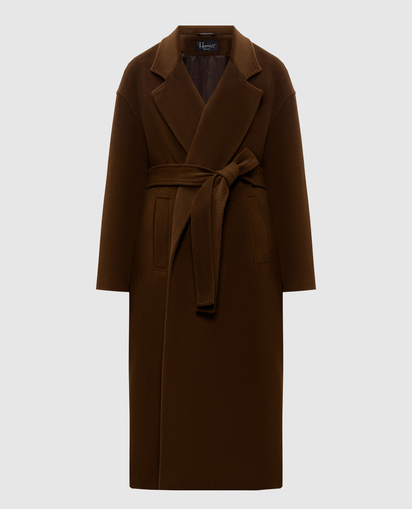 Brown wool coat with a smell