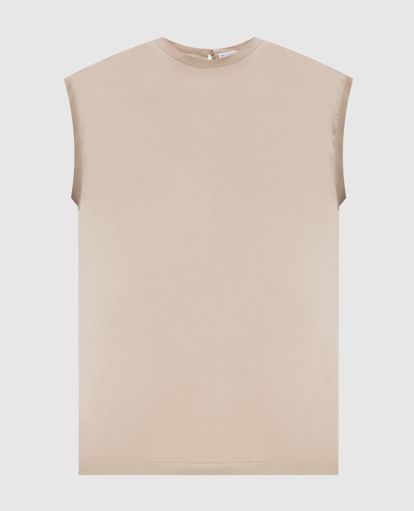 Beige silk top Brunello Cucinelli