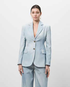 Ermanno Scervino Blue jacket with a degraded effect D466I334EMY