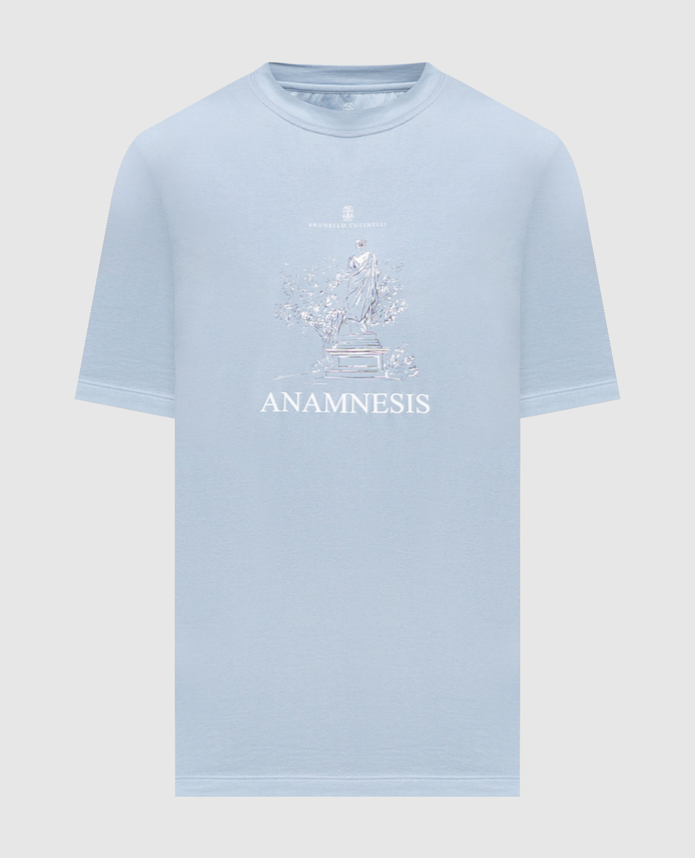 

Blue T-shirt with print Brunello Cucinelli, Light blue
