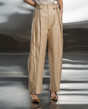 Victoria Beckham Beige pants with snaps 1124WTR005121C