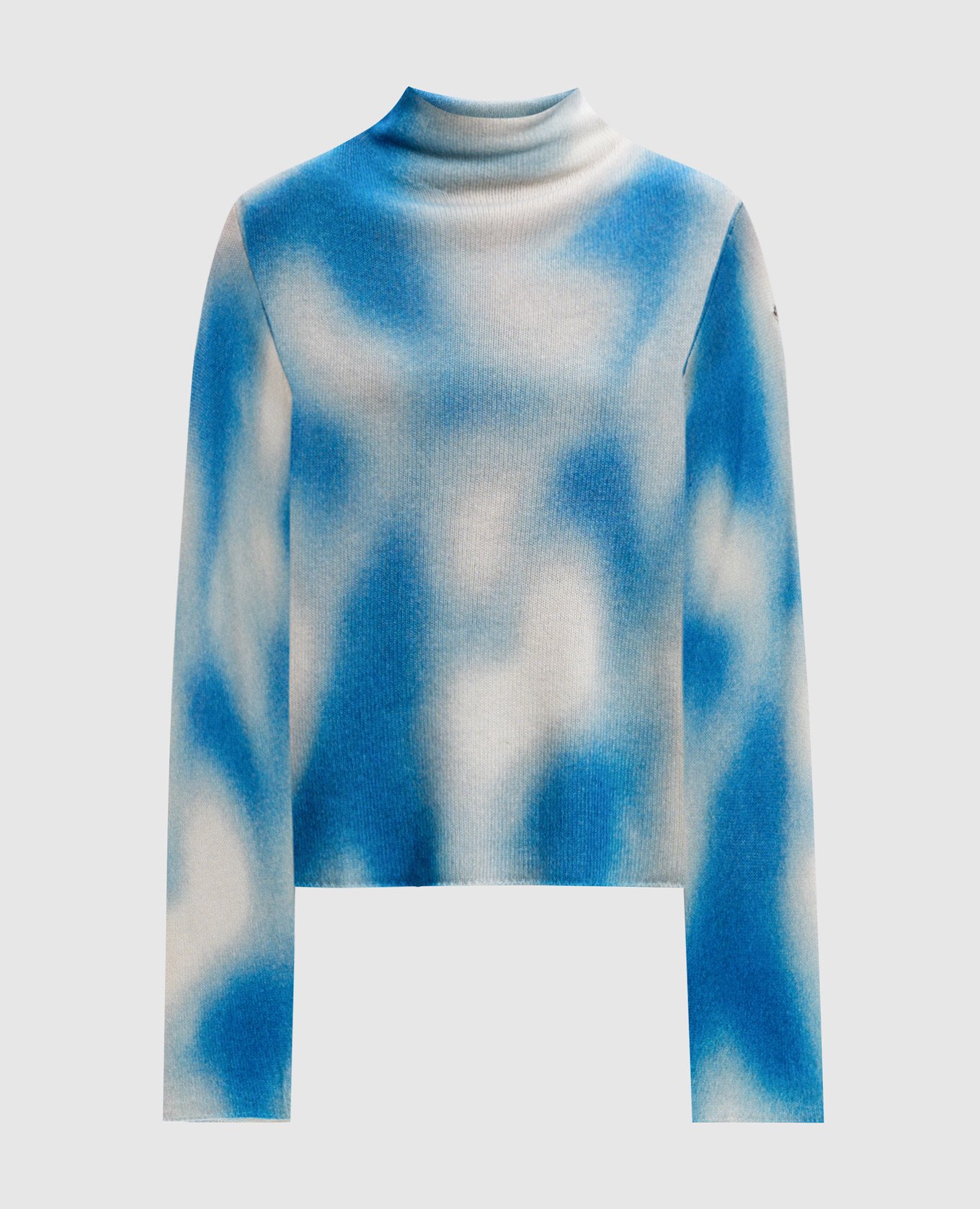 Blue sweater with wool patterns goldbergh