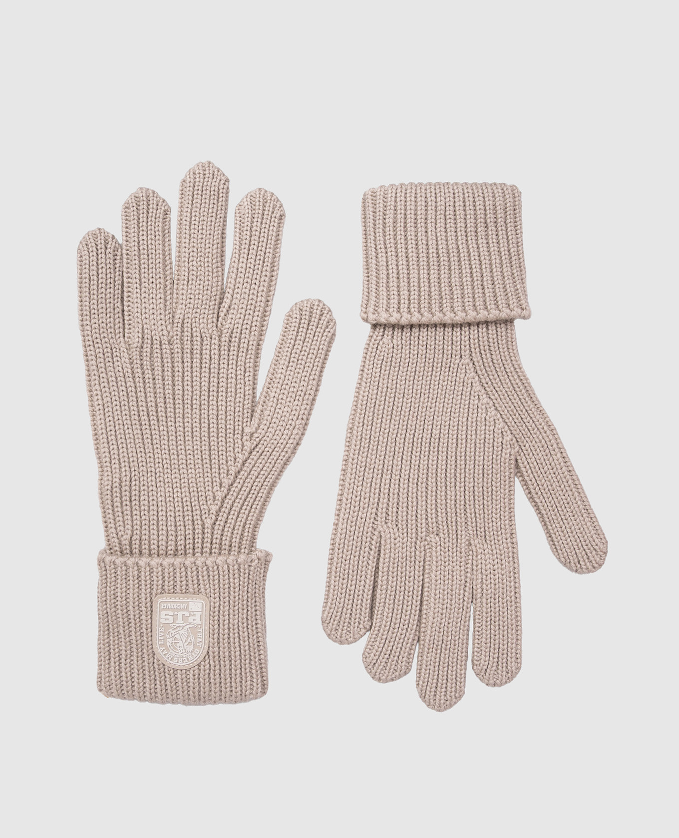 Gray merino wool gloves Parajumpers