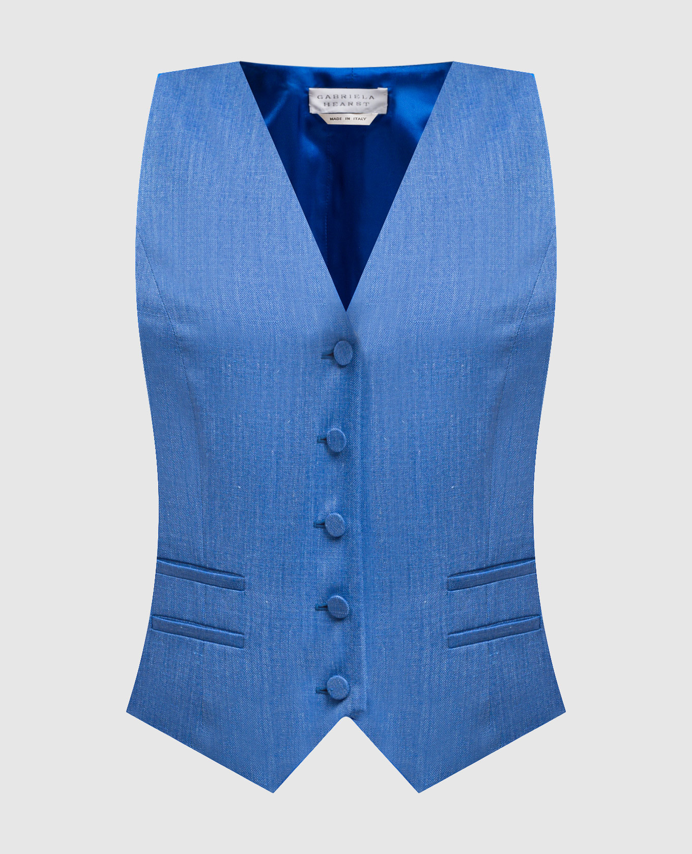 

Blue Coleridge waistcoat in wool, silk and linen Gabriela Hearst