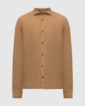 Peserico Brown corduroy shirt R56042T0D02357