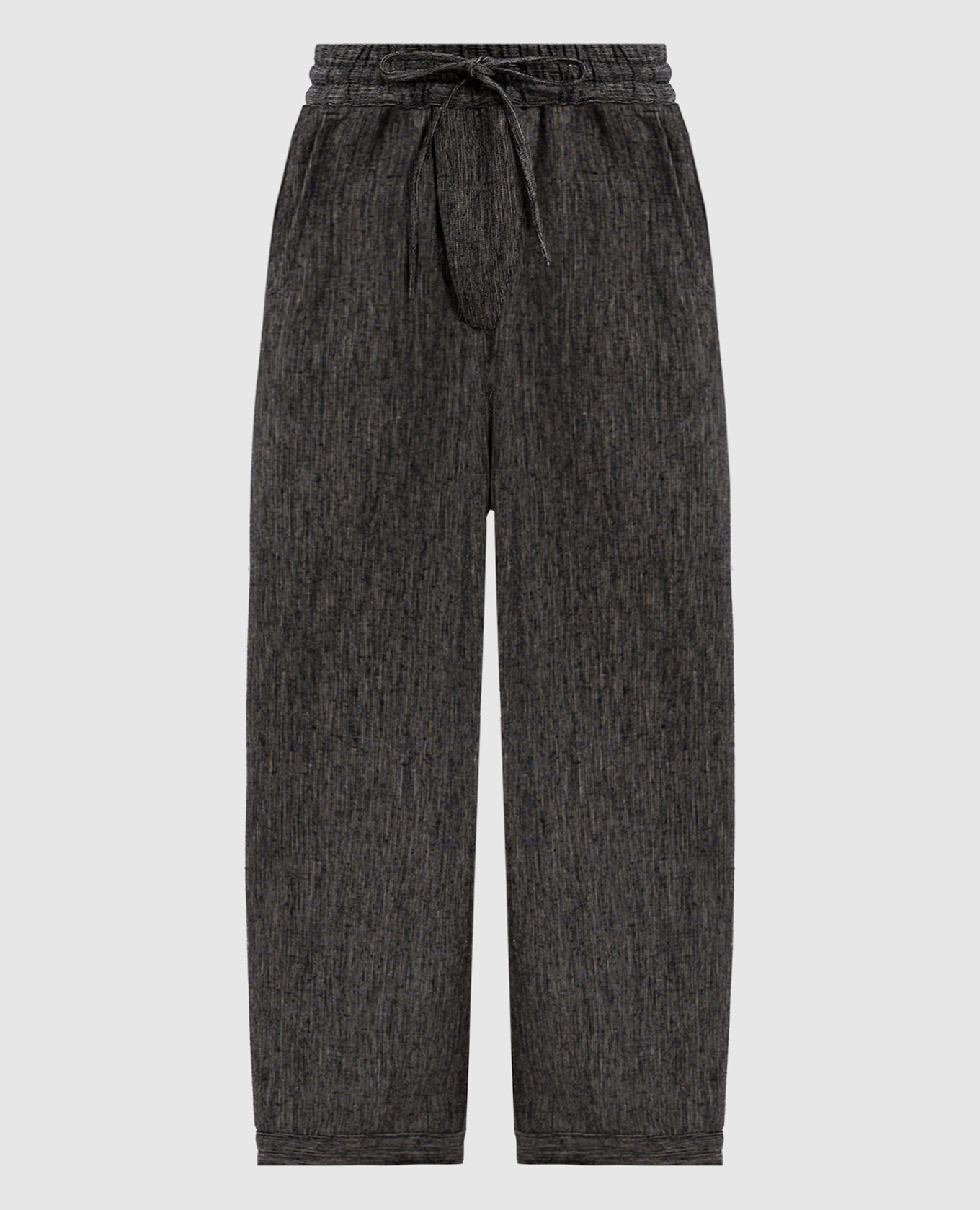 

Gray melange silk and linen trousers Jan Jan Van Essche, Grey