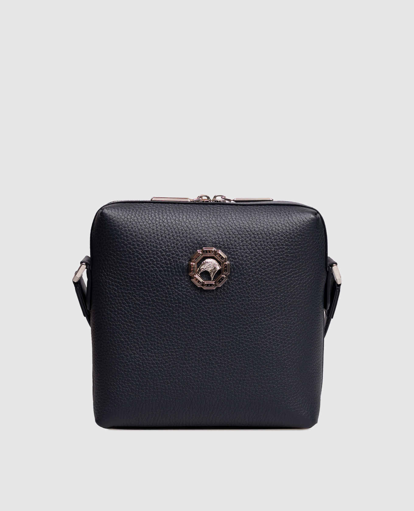 

Blue leather bag with emblem Stefano Ricci