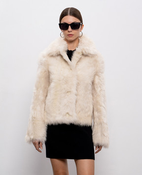 Yves Salomon White sheepskin coat 25WYV62055TOSX