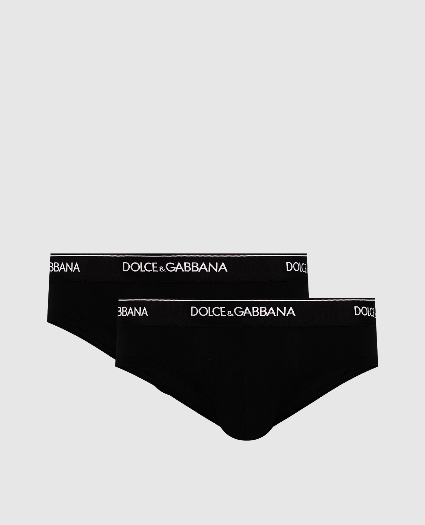 Set of black briefs with logo Dolce&Gabbana