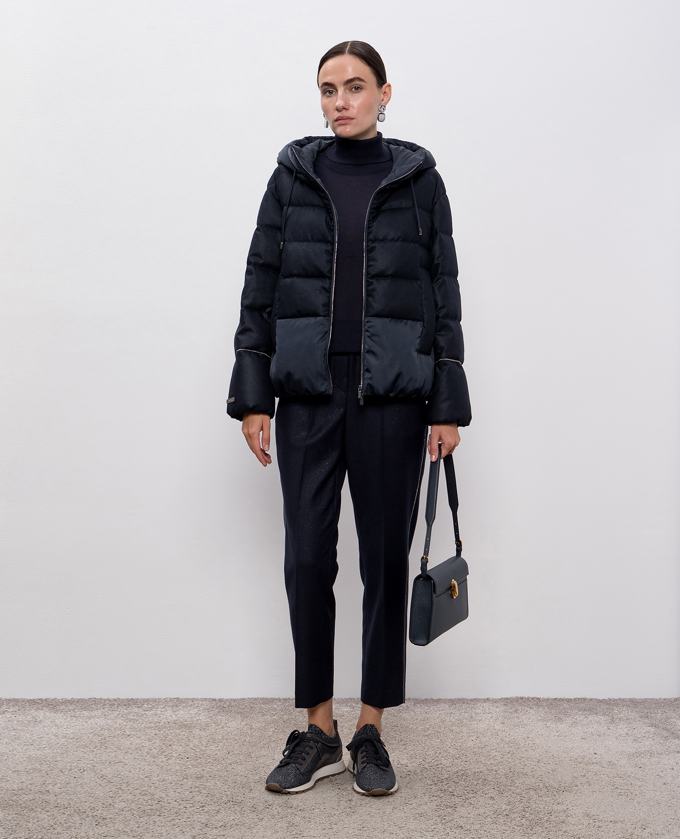 

Blue wool pants with lurex Peserico