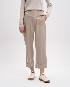 Max Mara Beige PALIO trousers with lapels PALIO