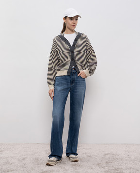 Brunello Cucinelli Blue jeans with a worn effect YB114P4006
