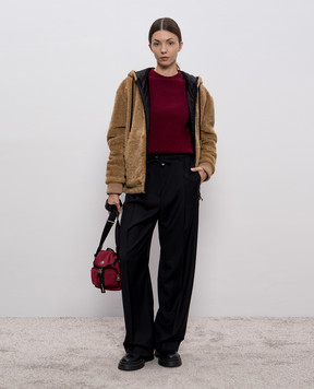 Moncler Burgundy wool and cashmere sweater K20939C00019M4281