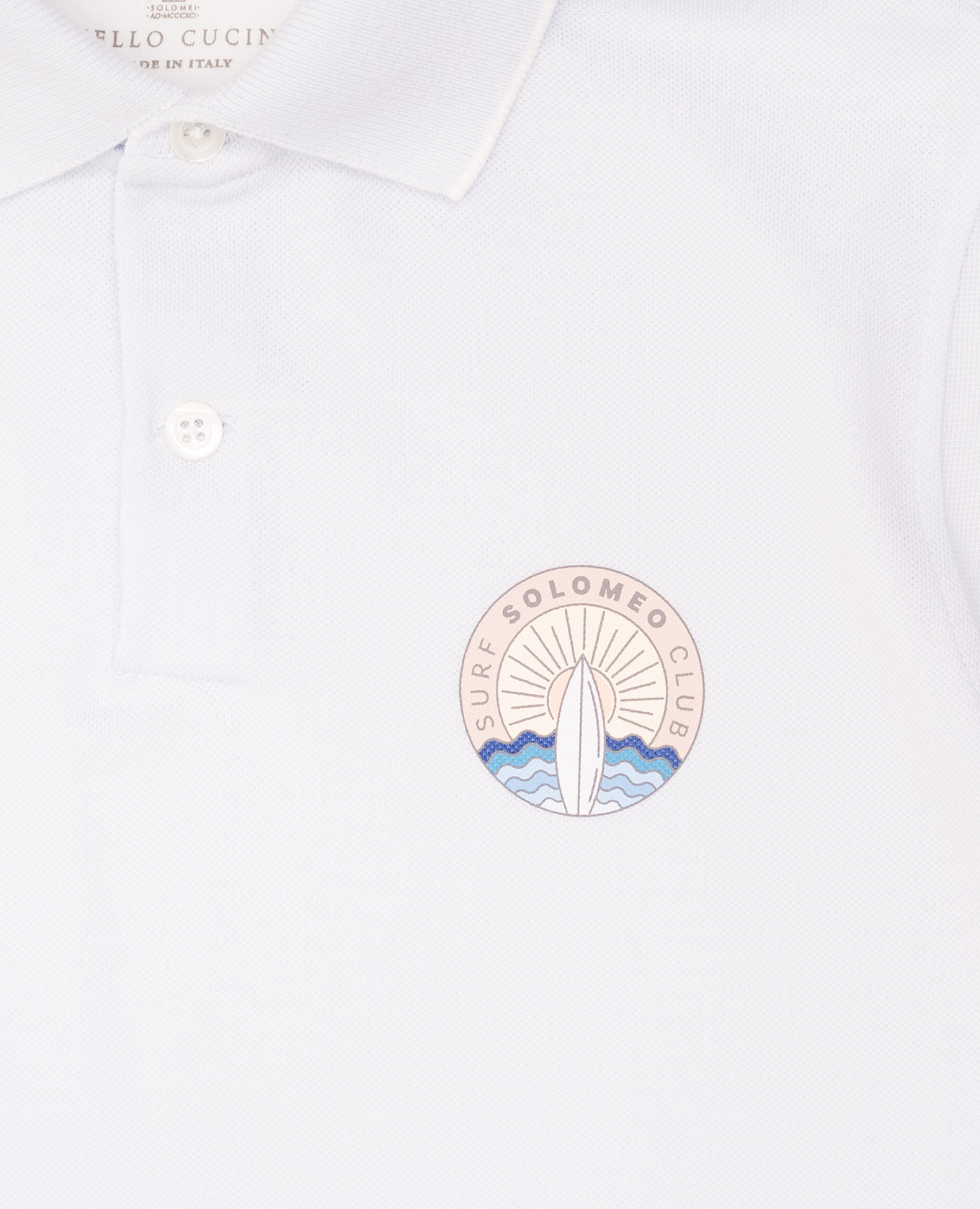 

Children's blue polo shirt with print Brunello Cucinelli, Light blue
