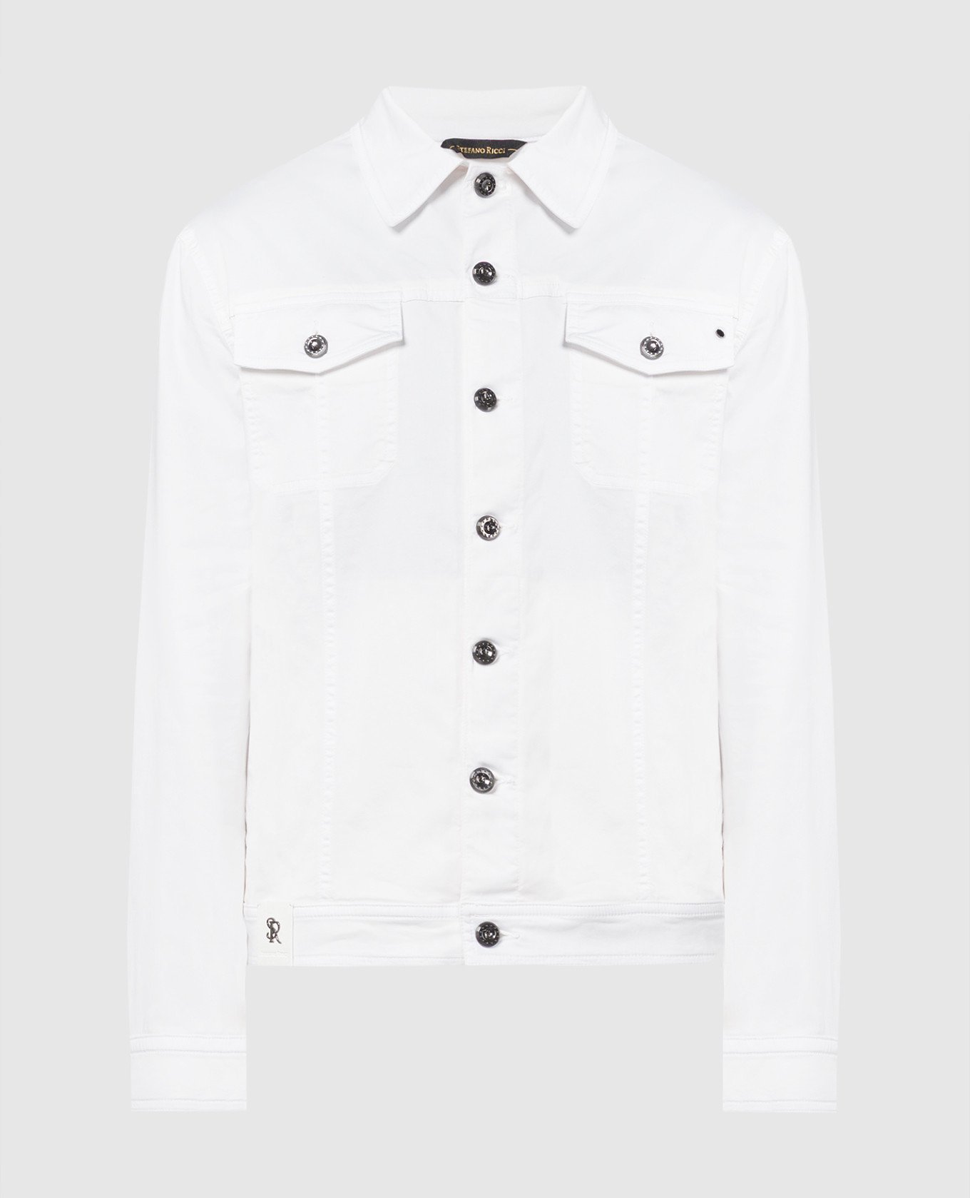 Stefano Ricci White jacket with logo patch