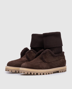 Le Silla YACHT brown suede loafers 5185T020M1PPPOW