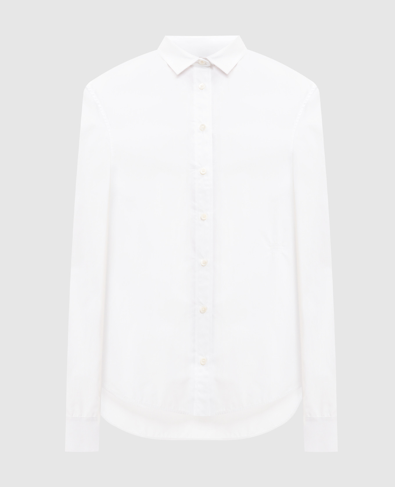

White asymmetric blouse with logo embroidery Toteme
