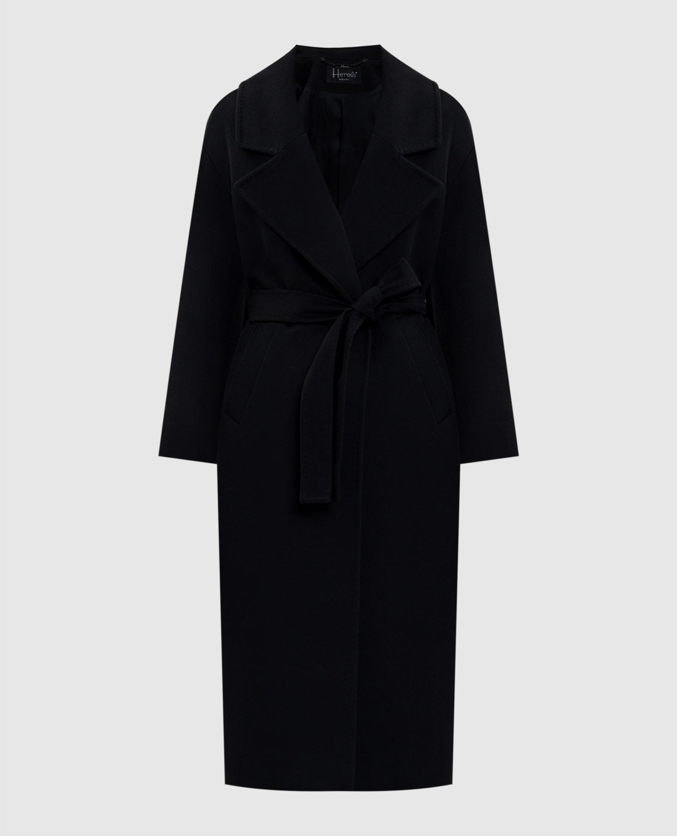 Black cashmere coat