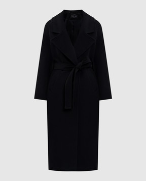 Heresis Black cashmere coat Y66120I560