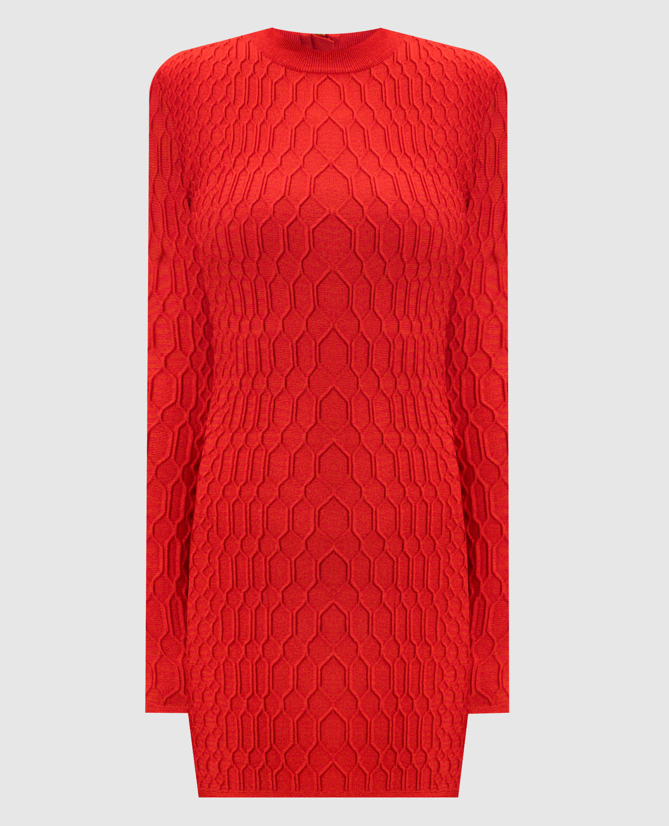 Red mini dress with textured pattern Balmain