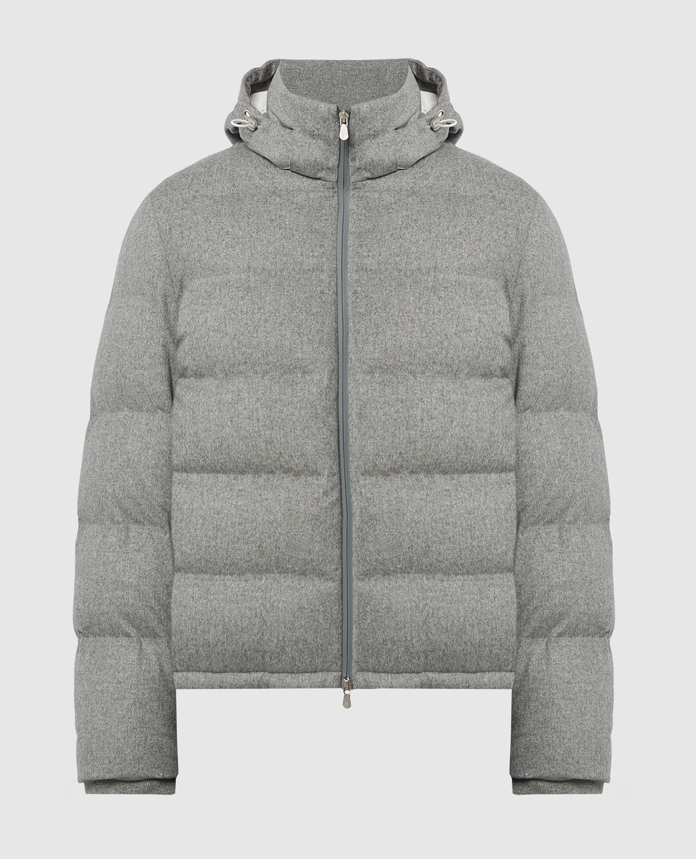 

Gray down jacket made of wool Brunello Cucinelli, Grey