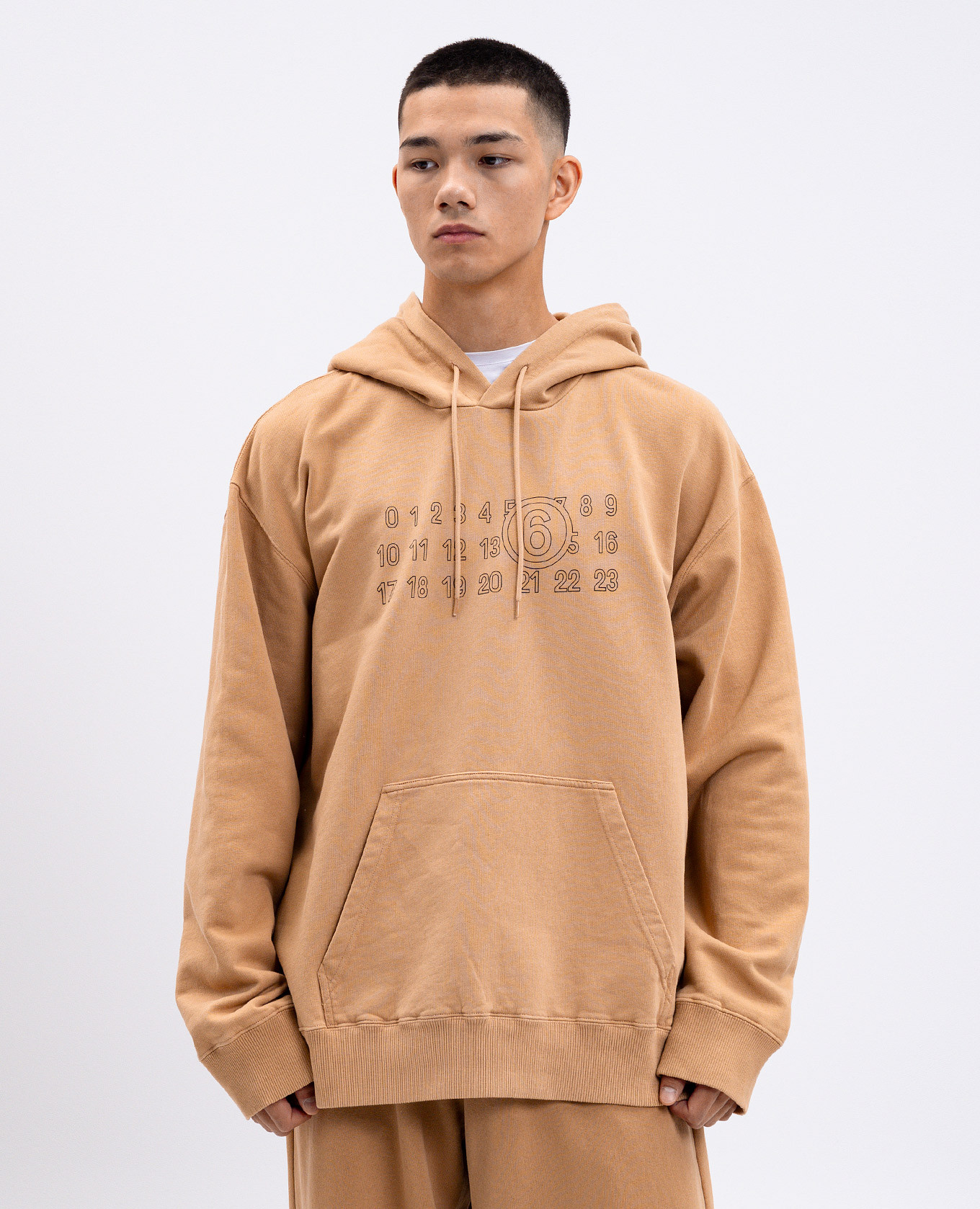 

Brown hoodie with logo print Maison Margiela MM6