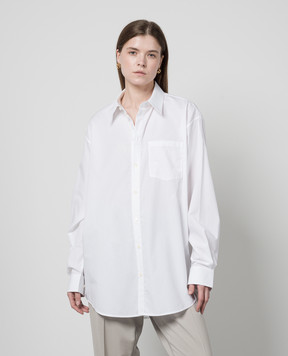 Helmut Lang White shirt with monogram logo embroidery O01HW501
