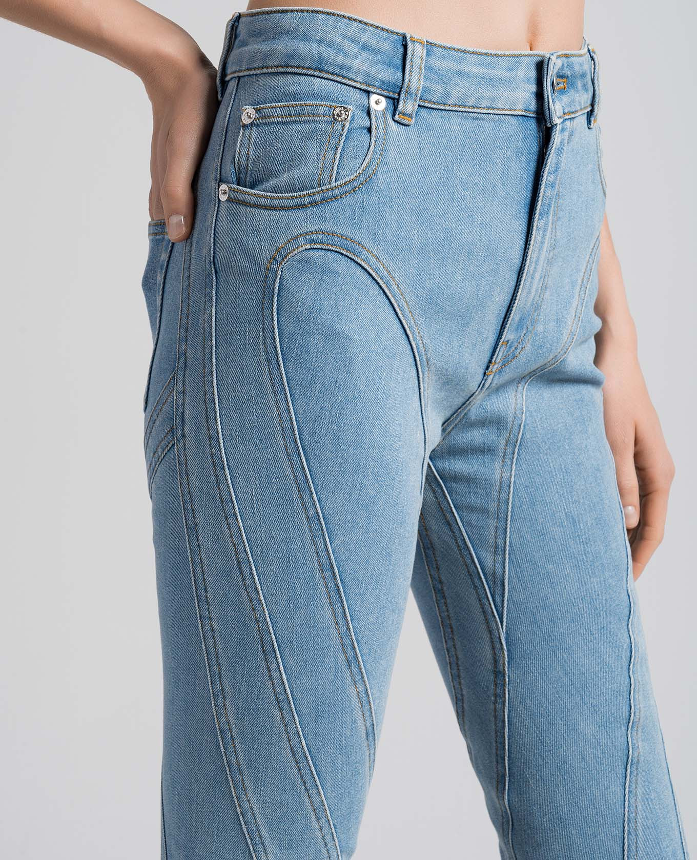 Blue denim capris Thierry Mugler 5