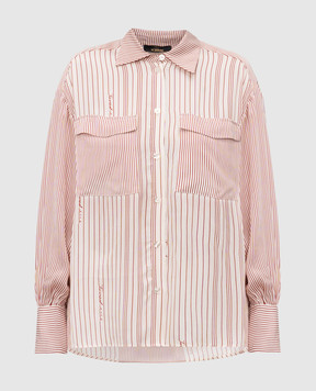 Twinset Beige striped blouse 251AP2205